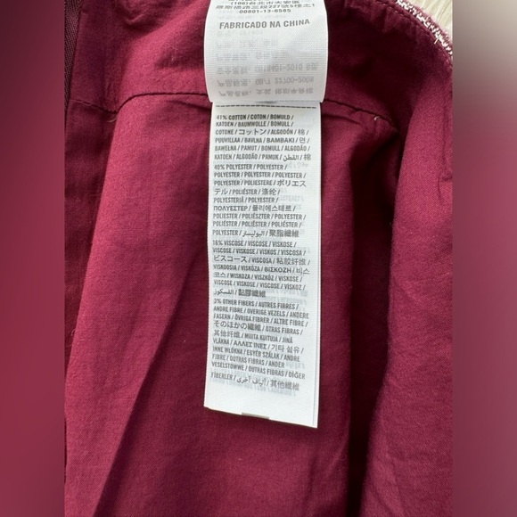 Y2K Abercrombie Fitch Tweed Mini Skirt Womens‎ Size 4 Burgundy Gold Trim - Picture 5 of 7